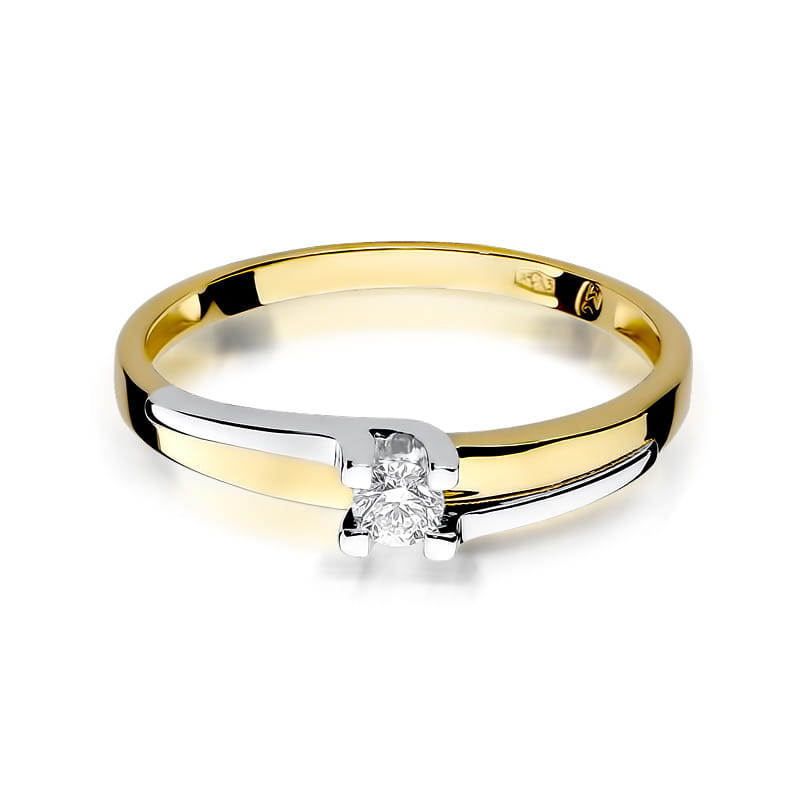 W246 Diamantový prsteň 0,12ct žlté zlato Au 585/1000 - 1
