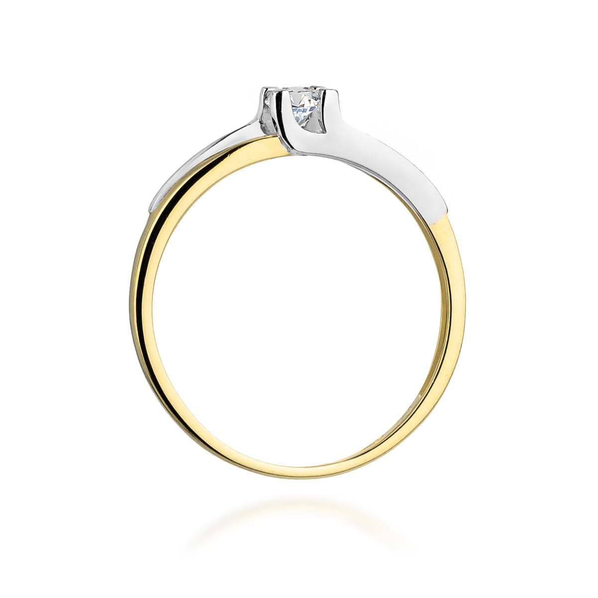 W246 Diamantový prsteň 0,12ct žlté zlato Au 585/1000 - 2