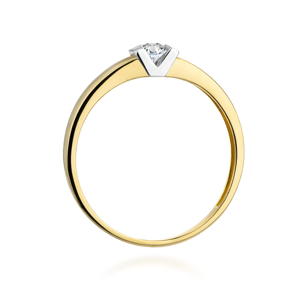 W249 Diamantový prsteň 0,10ct žlté zlato Au 585/1000 - 2