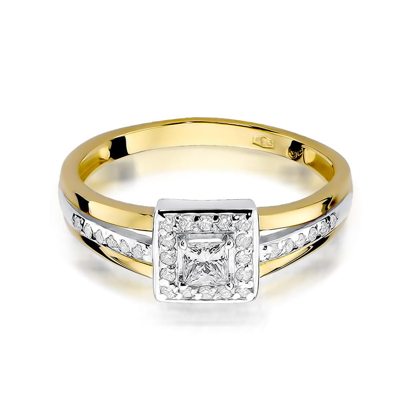 W271 Diamantový prsteň 0,15ct žlté zlato Au 585/1000 - 1