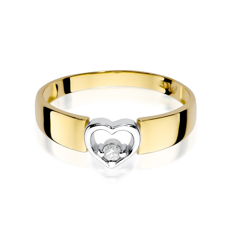 W276 Diamantový prsteň 0,04ct žlté zlato Au 585/1000 - 1