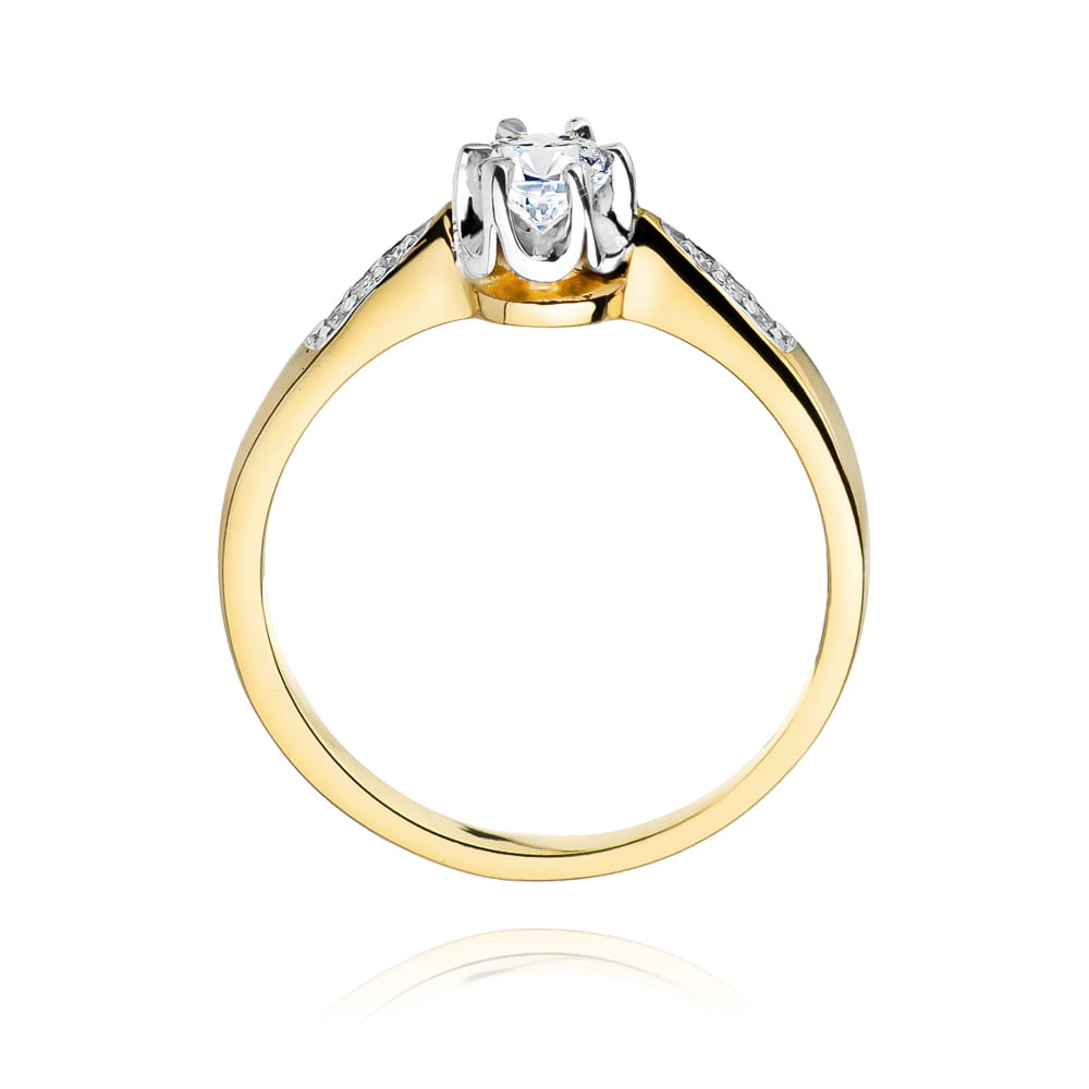W291 Diamantový prsteň 0,23ct žlté zlato Au 585/1000 - 2