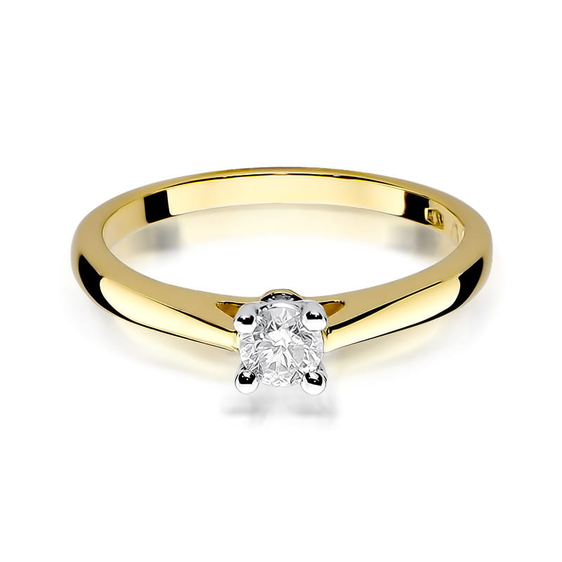 W298 Diamantový prsteň 0,25ct žlté zlato Au 585/1000 - 1
