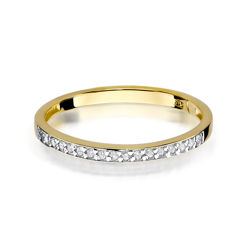 Prsteň W306 s diamantmi, žlté zlato Au 585/1000 - 1