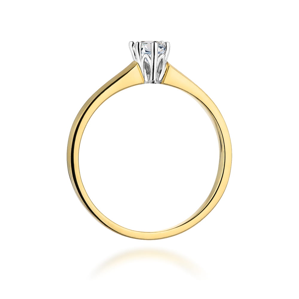 W317 Diamantový prsteň 0,20ct žlté zlato Au 585/1000 - 2