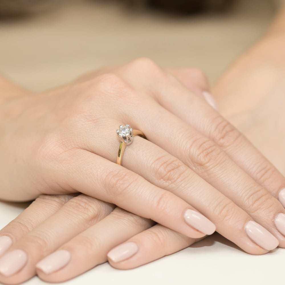 W319 Diamantový prsteň 0,70ct žlté zlato Au 585/1000 - 2