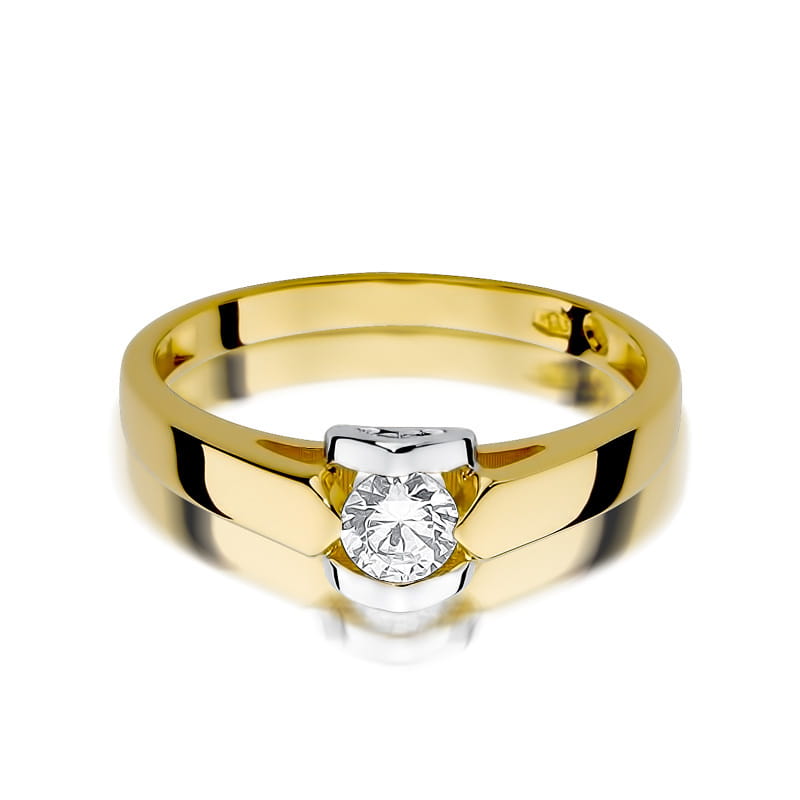 W320 Diamantový prsteň 0,30ct žlté zlato Au 585/1000 - 1