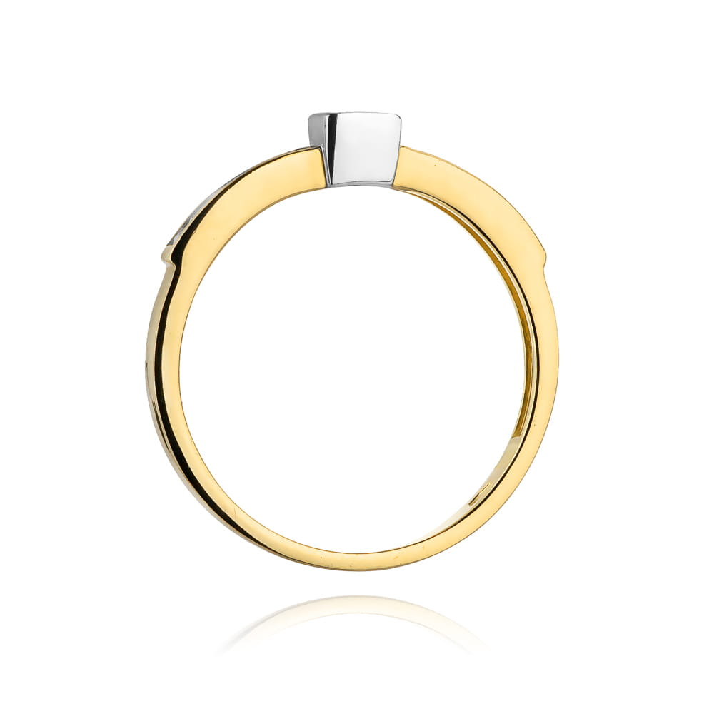W327 Diamantový prsteň 0,15ct žlté zlato Au 585/1000 - 2