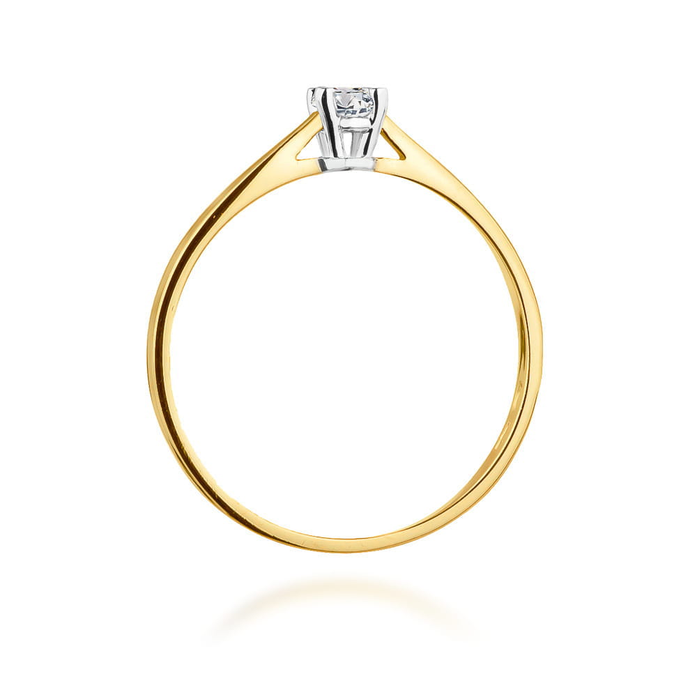 W335 Diamantový prsteň 0,15ct žlté zlato Au 585/1000 - 2