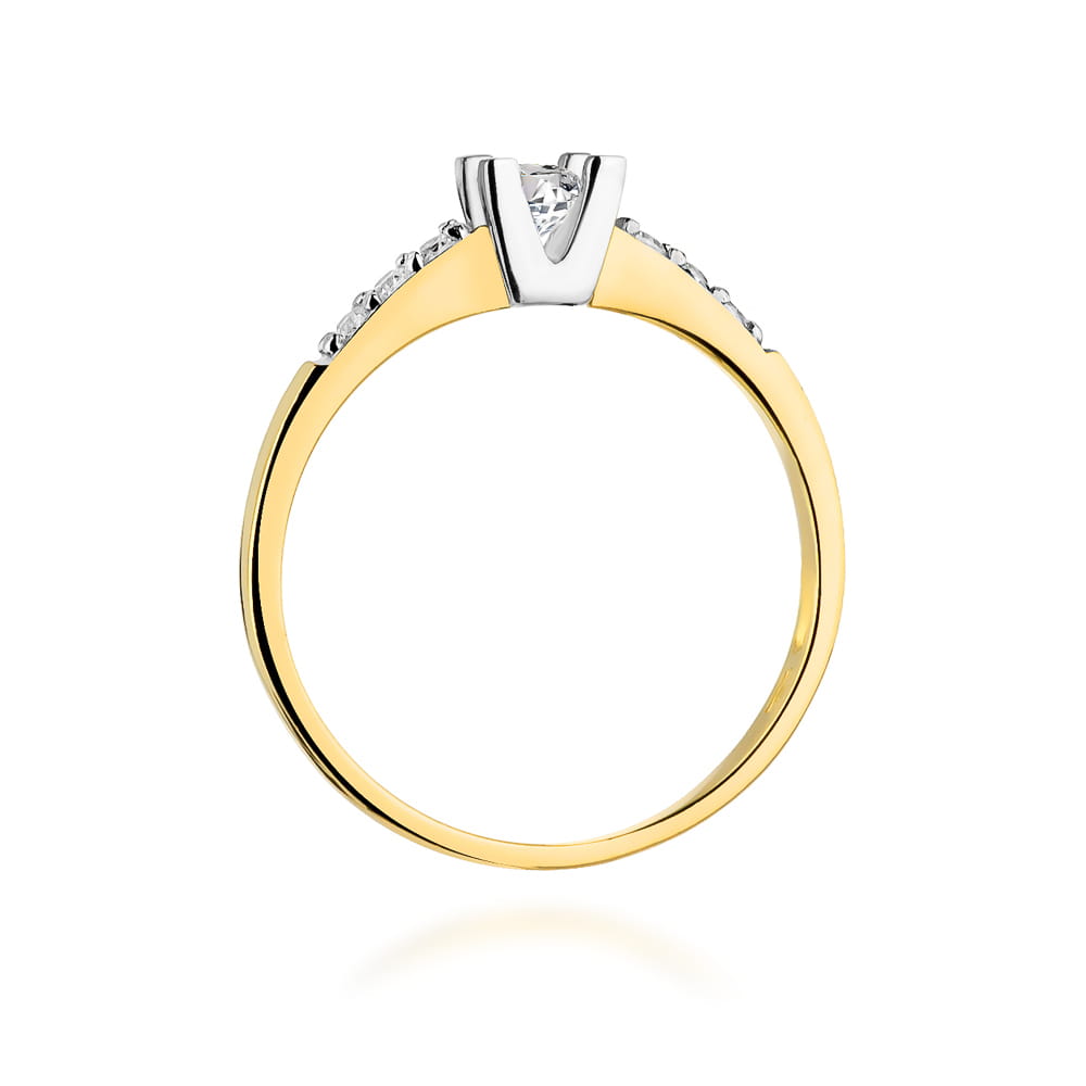 W339 Diamantový prsteň 0,25ct žlté zlato Au 585/1000 - 2