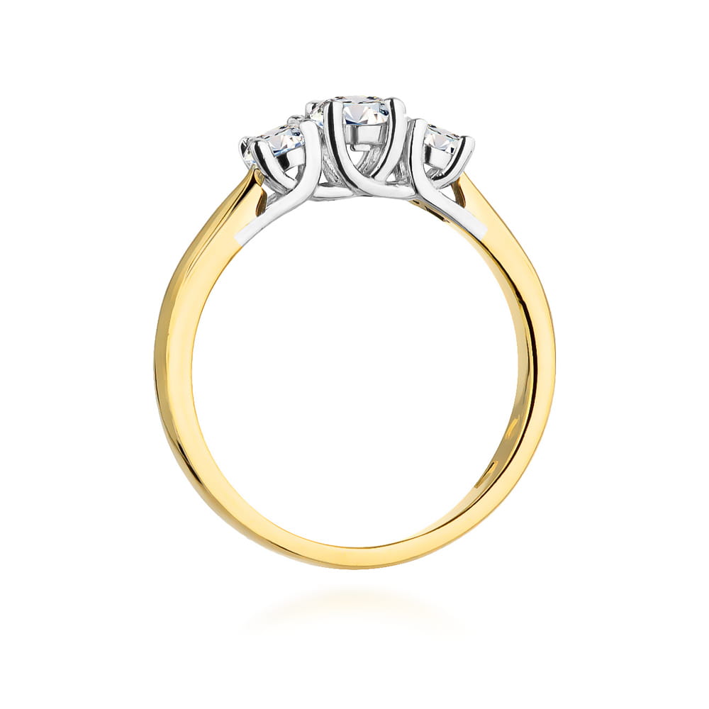 W344 Diamantový prsteň 0,25ct žlté zlato Au 585/1000 - 2