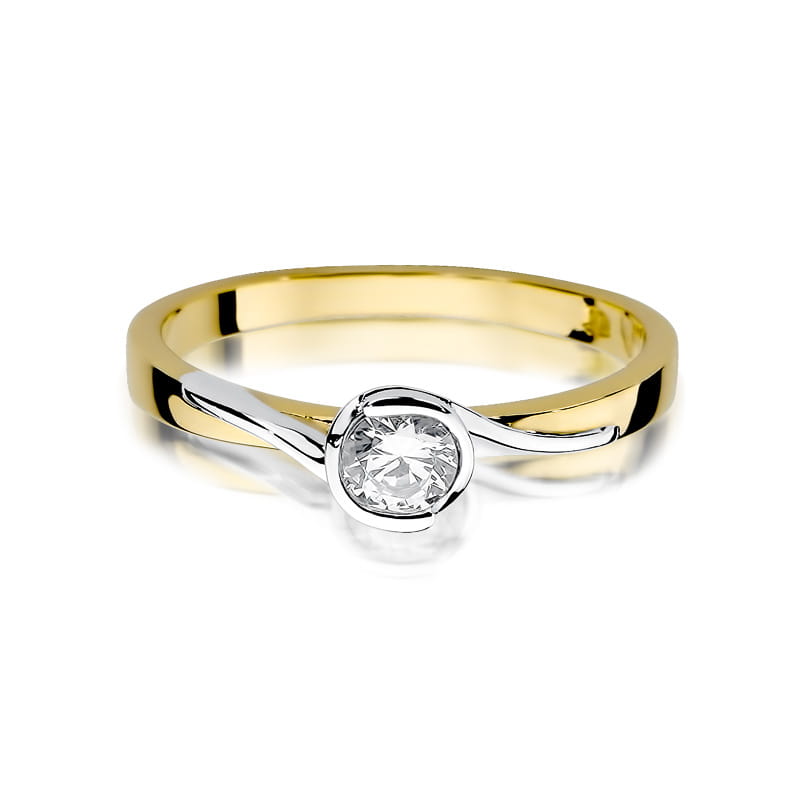 W357 Diamantový prsteň 0,25ct žlté zlato Au 585/1000 - 1