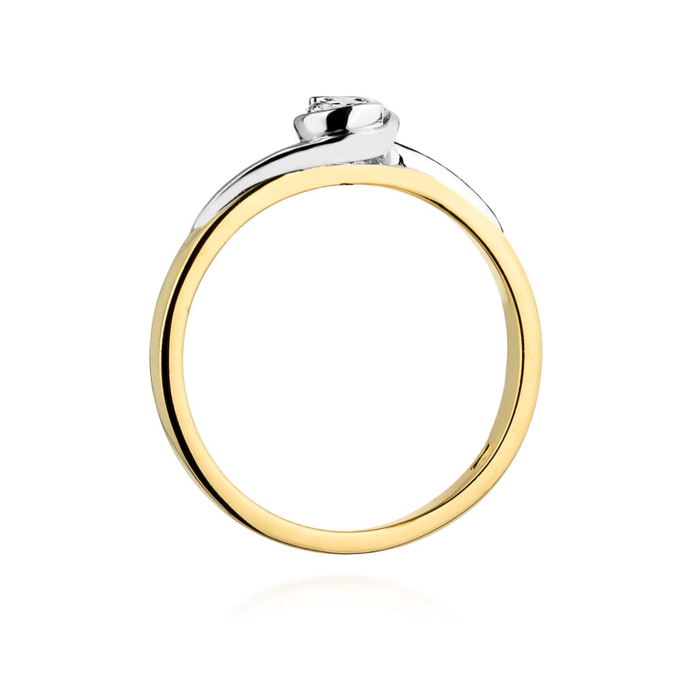 W357 Diamantový prsteň 0,25ct žlté zlato Au 585/1000 - 2