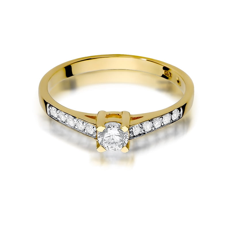 W364 Diamantový prsteň 0,30ct žlté zlato Au 585/1000 - 1