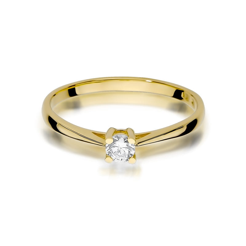 W367 Diamantový prsteň 0,15ct žlté zlato Au 585/1000 - 1