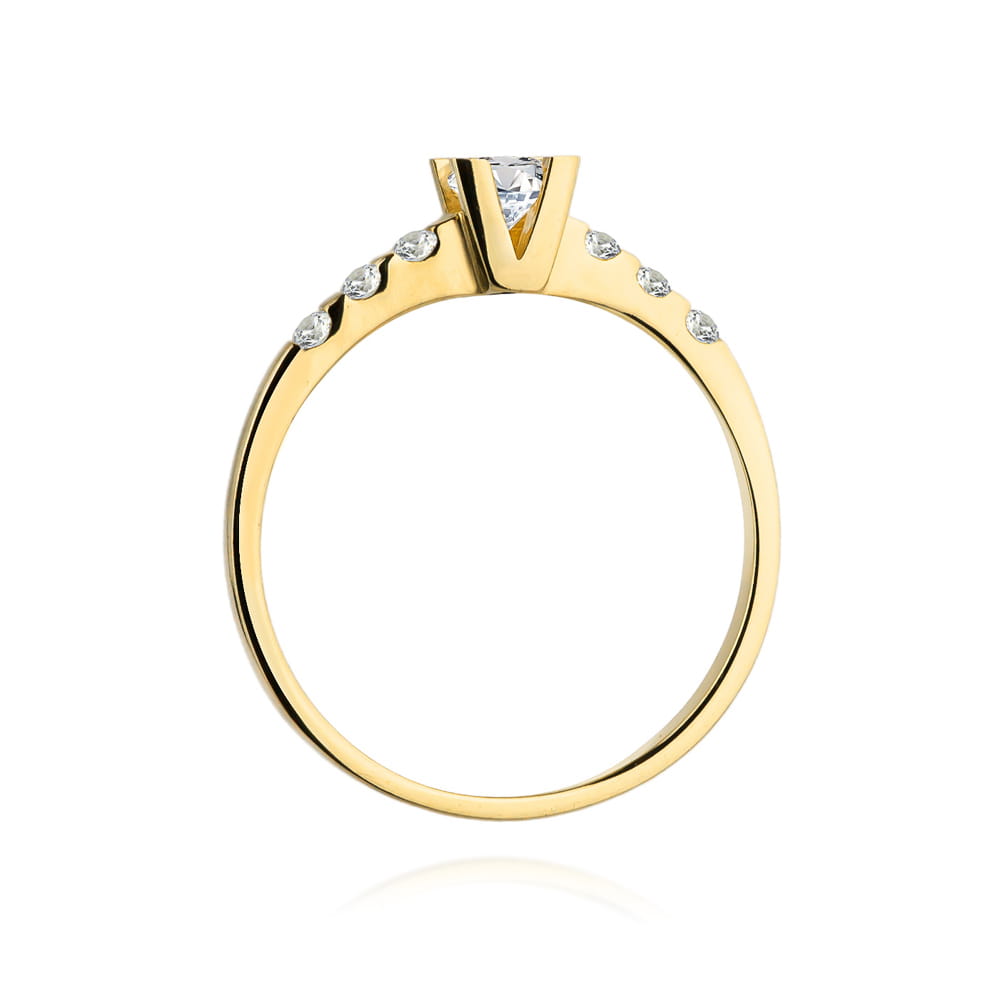 W368 Diamantový prsteň 0,25ct žlté zlato Au 585/1000 - 2