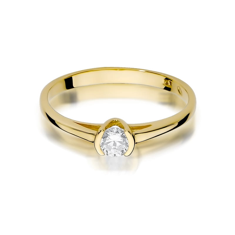 W375 Diamantový prsteň 0,23ct žlté zlato Au 585/1000 - 1