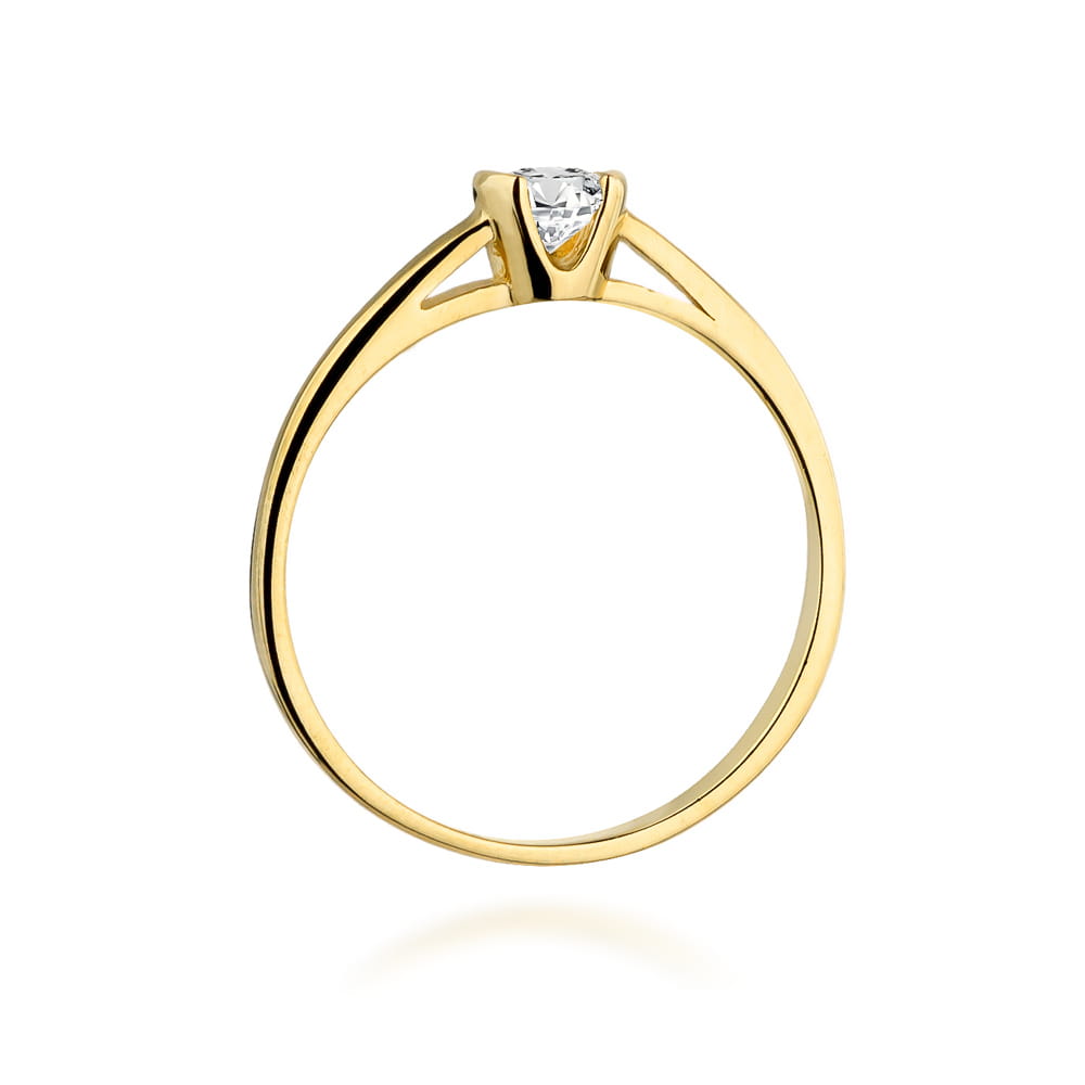 W375 Diamantový prsteň 0,23ct žlté zlato Au 585/1000 - 2