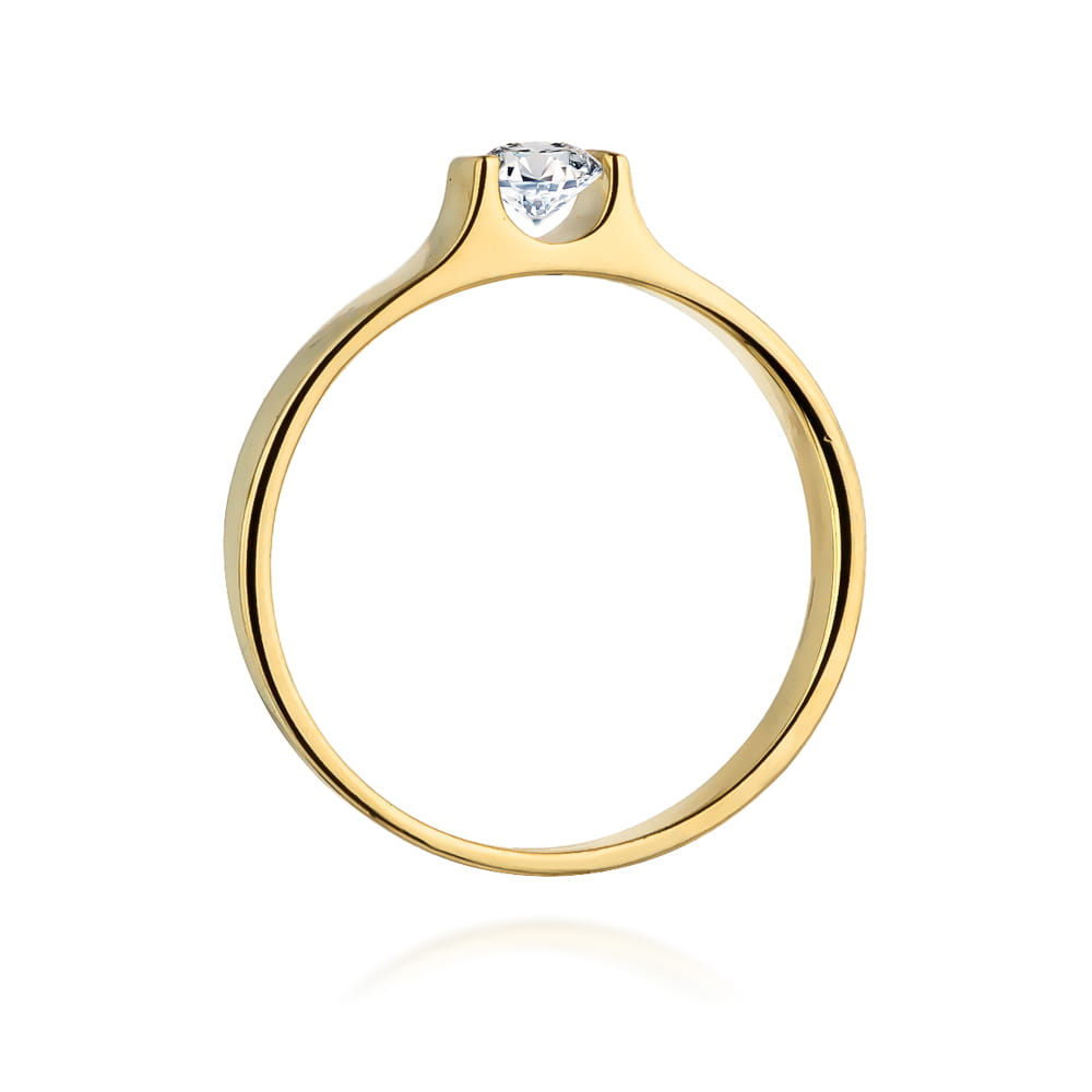 W388 Diamantový prsteň 0,23ct žlté zlato Au 585/1000 - 2