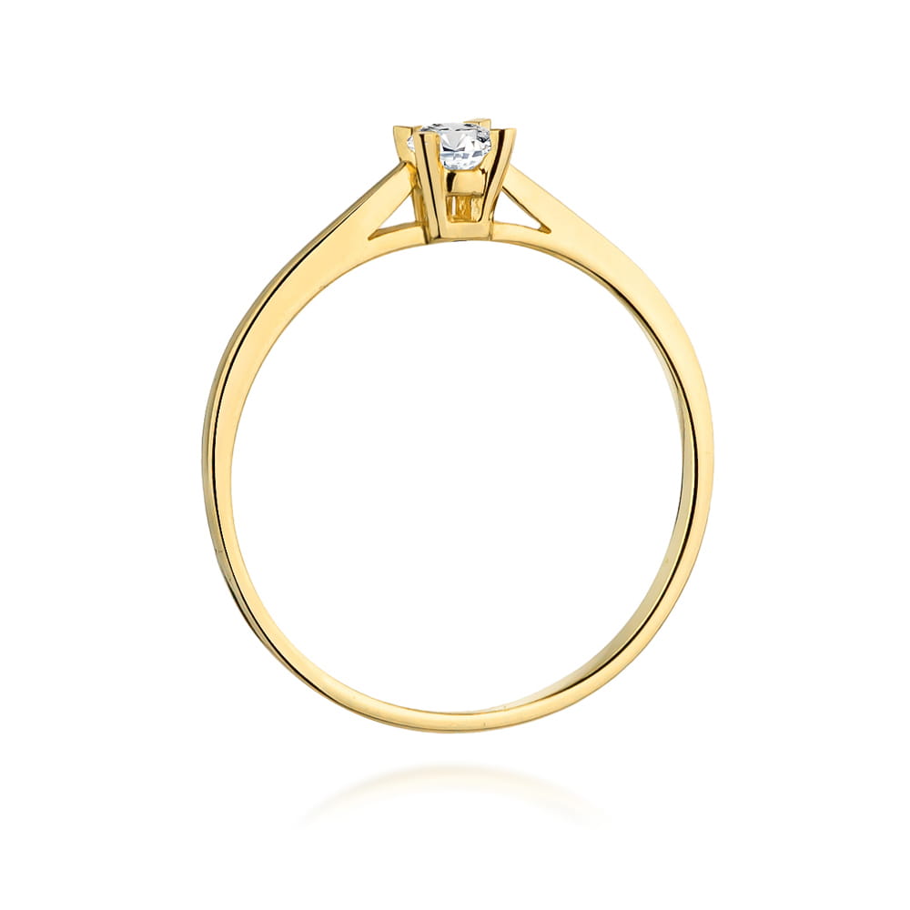 W392 Diamantový prsteň 0,15ct žlté zlato Au 585/1000 - 2