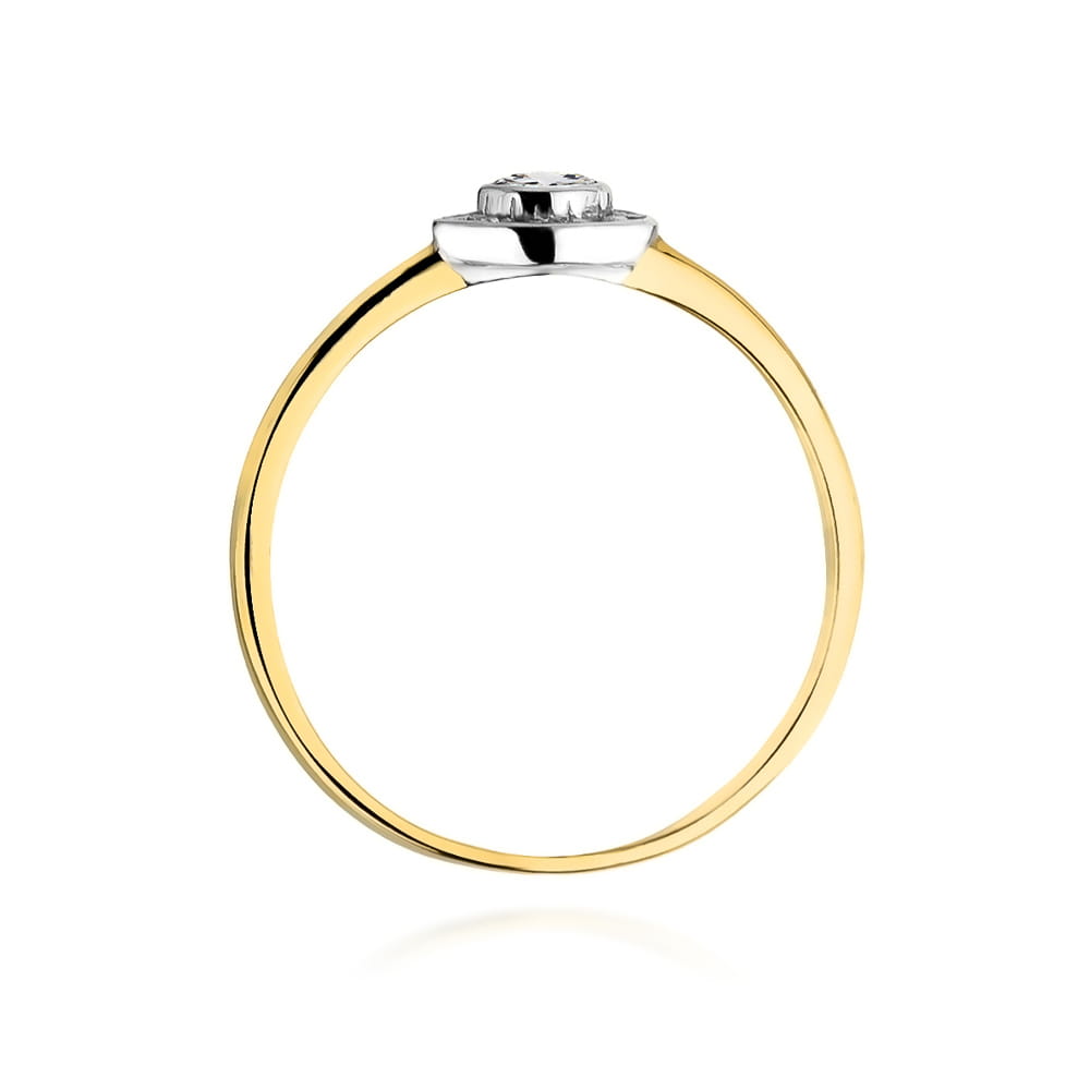 W393 Diamantový prsteň 0,15ct žlté zlato Au 585/1000 - 2