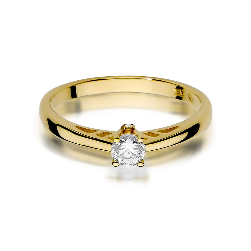 W394 Diamantový prsteň 0,24ct žlté zlato Au 585/1000 - 1