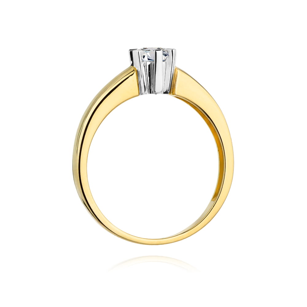 W405 Diamantový prsteň 0,23ct žlté zlato Au 585/1000 - 2