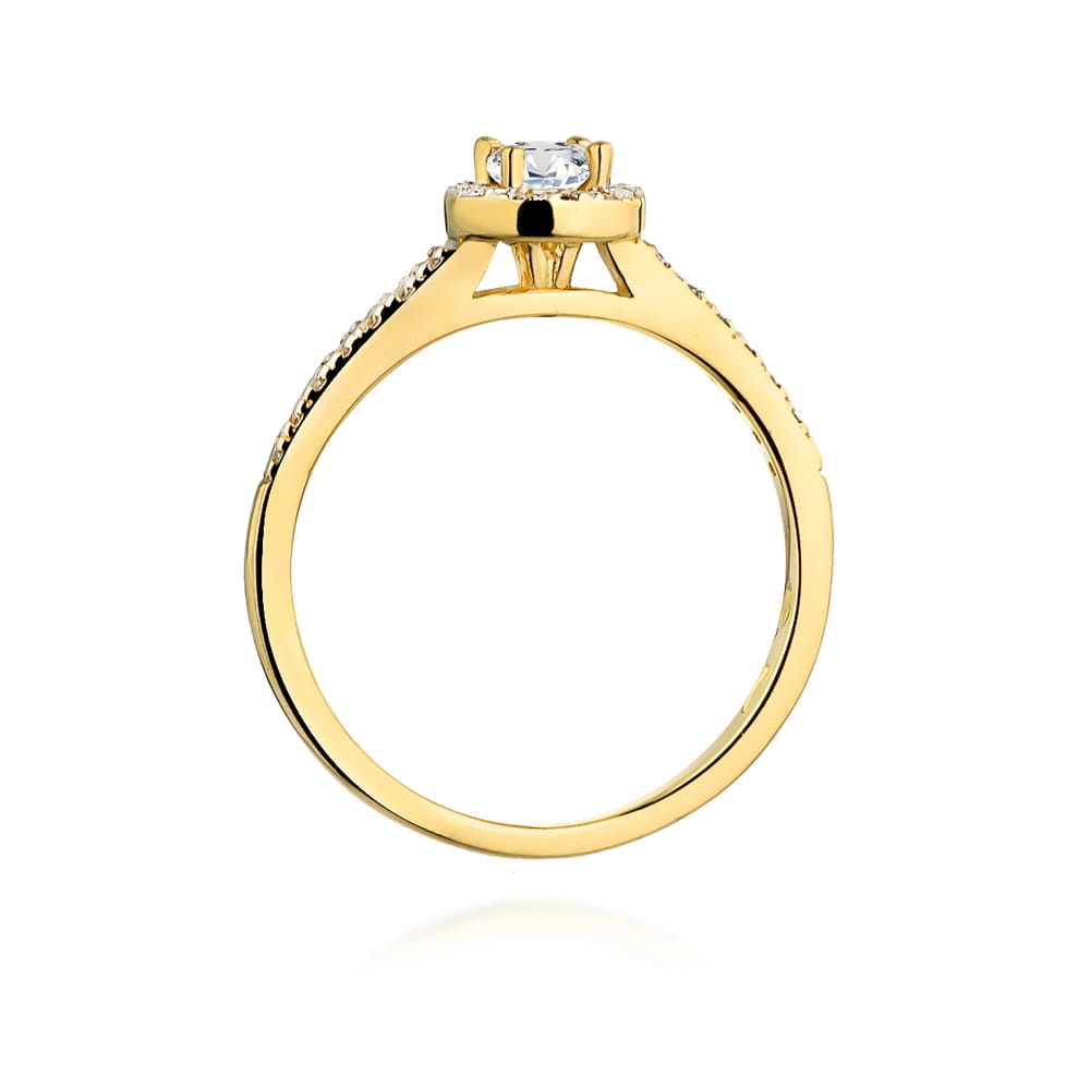 W406 Diamantový prsteň 0,15ct žlté zlato Au 585/1000 - 2