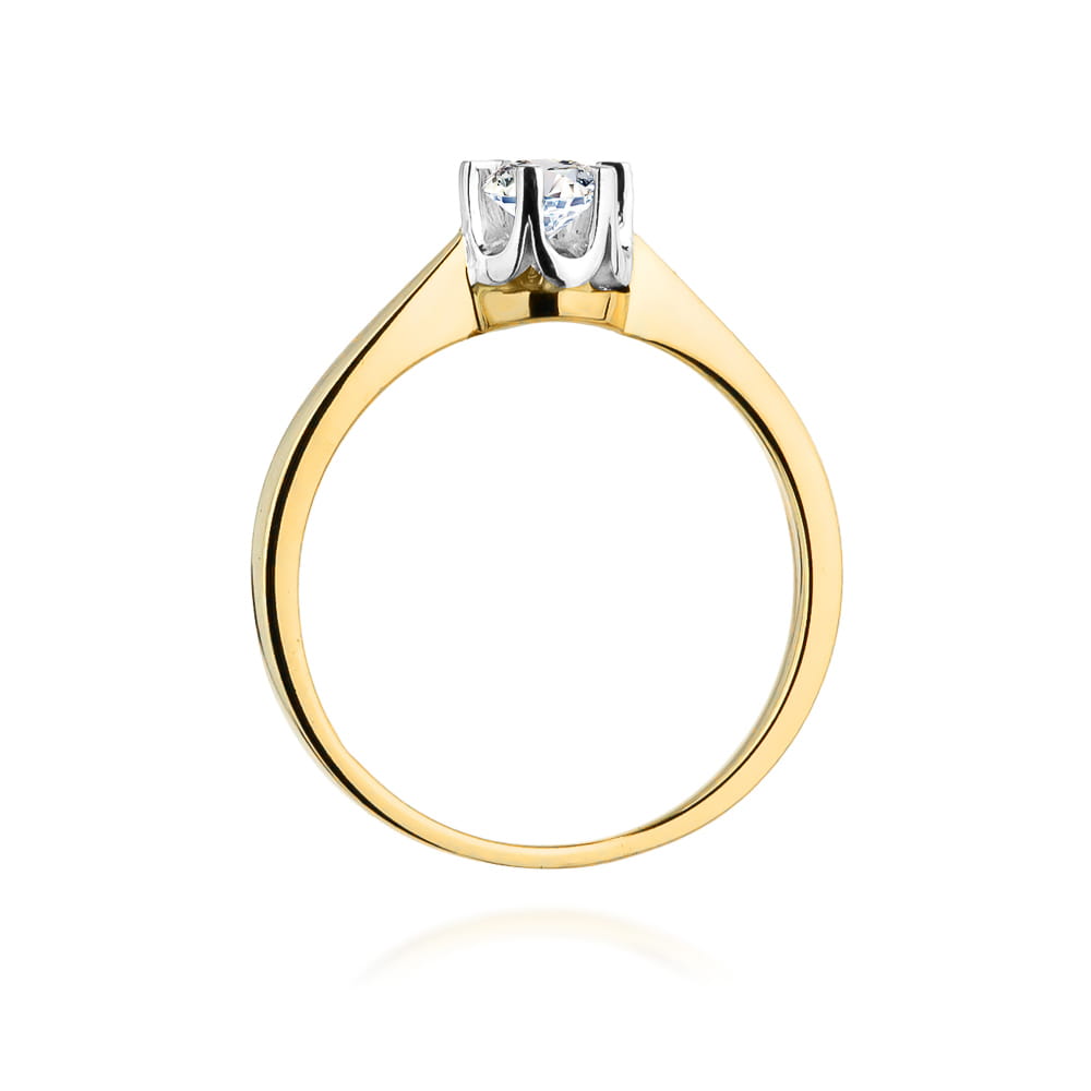 W408 Diamantový prsteň 0,25ct žlté zlato Au 585/1000 - 2