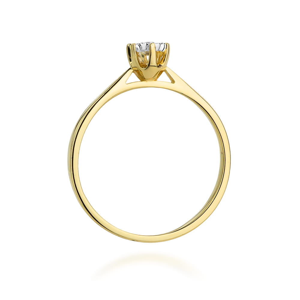 W426 Diamantový prsteň 0,05ct žlté zlato Au 585/1000 - 2