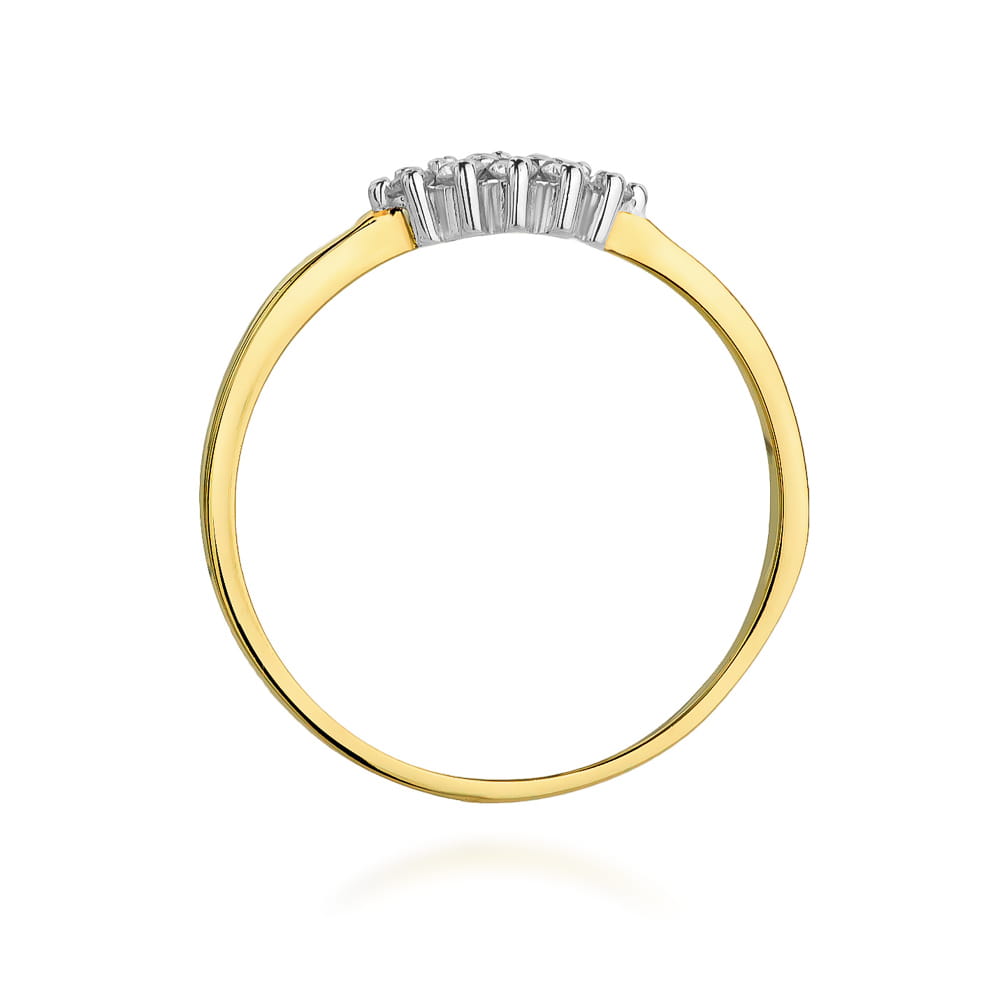 Prsteň W427 s diamantmi, žlté zlato Au 585/1000 - 2