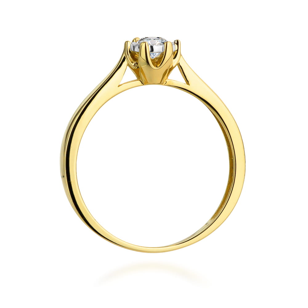 W429 Diamantový prsteň 0,20ct žlté zlato Au 585/1000 - 2