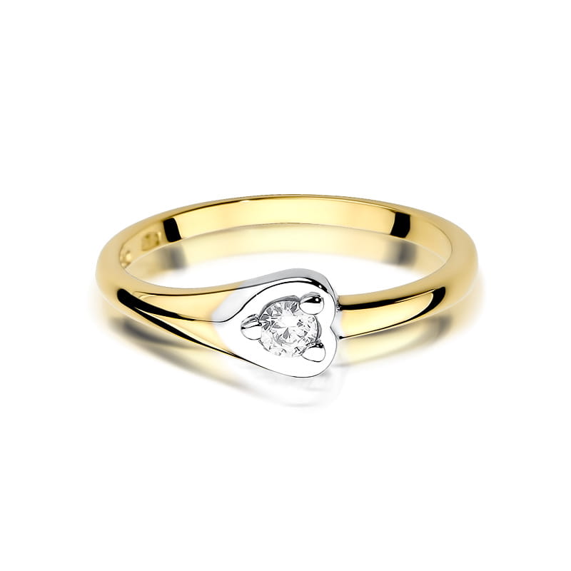 W430 Diamantový prsteň 0,10ct žlté zlato Au 585/1000 - 1