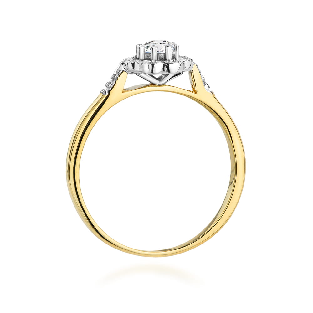 W434 Diamantový prsteň 0,23ct žlté zlato Au 585/1000 - 2