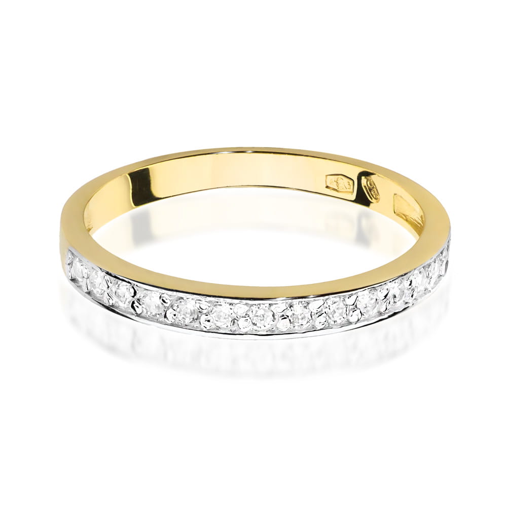 Prsteň W0446 s diamantmi, žlté zlato Au 585/1000 - 1