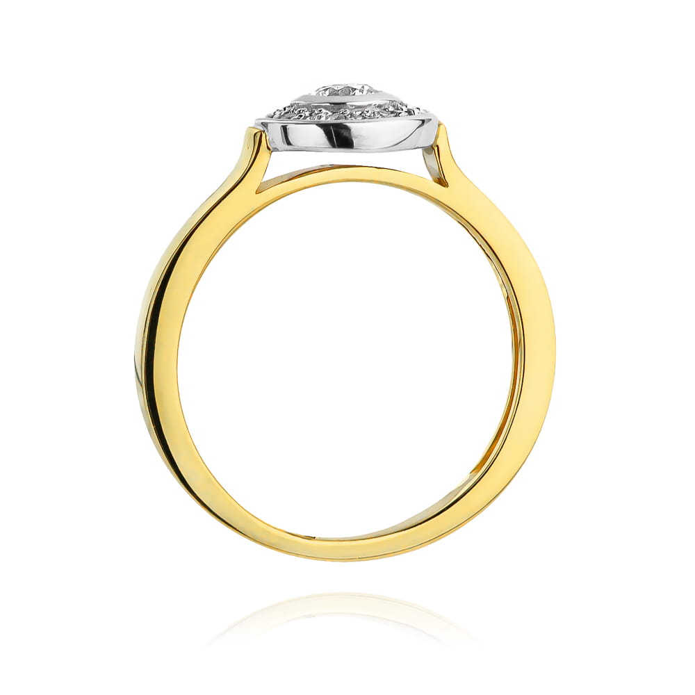 W460B Diamantový prsteň 0,15ct žlté zlato Au 585/1000 - 2