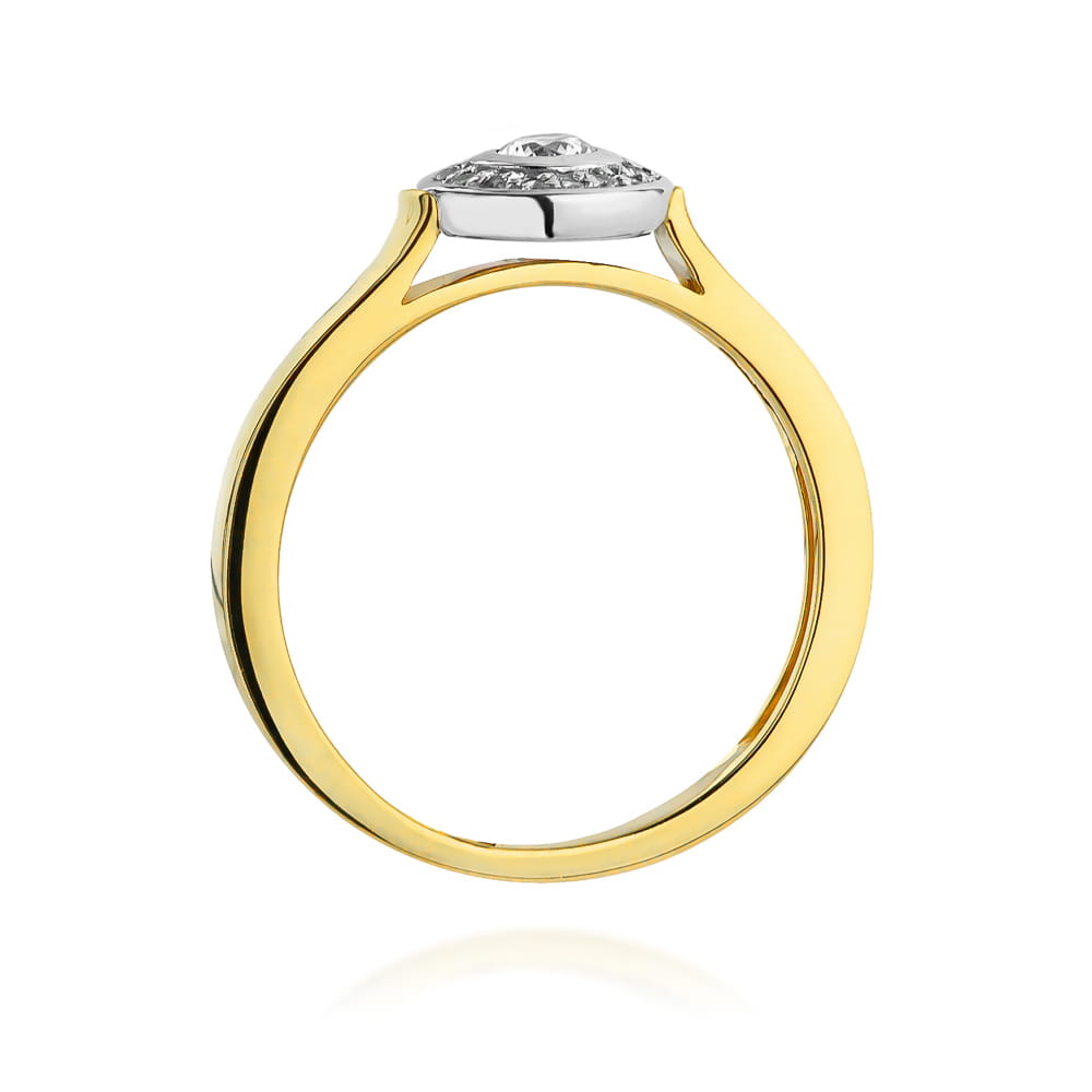 W460 Diamantový prsteň 0,12ct žlté zlato Au 585/1000 - 2
