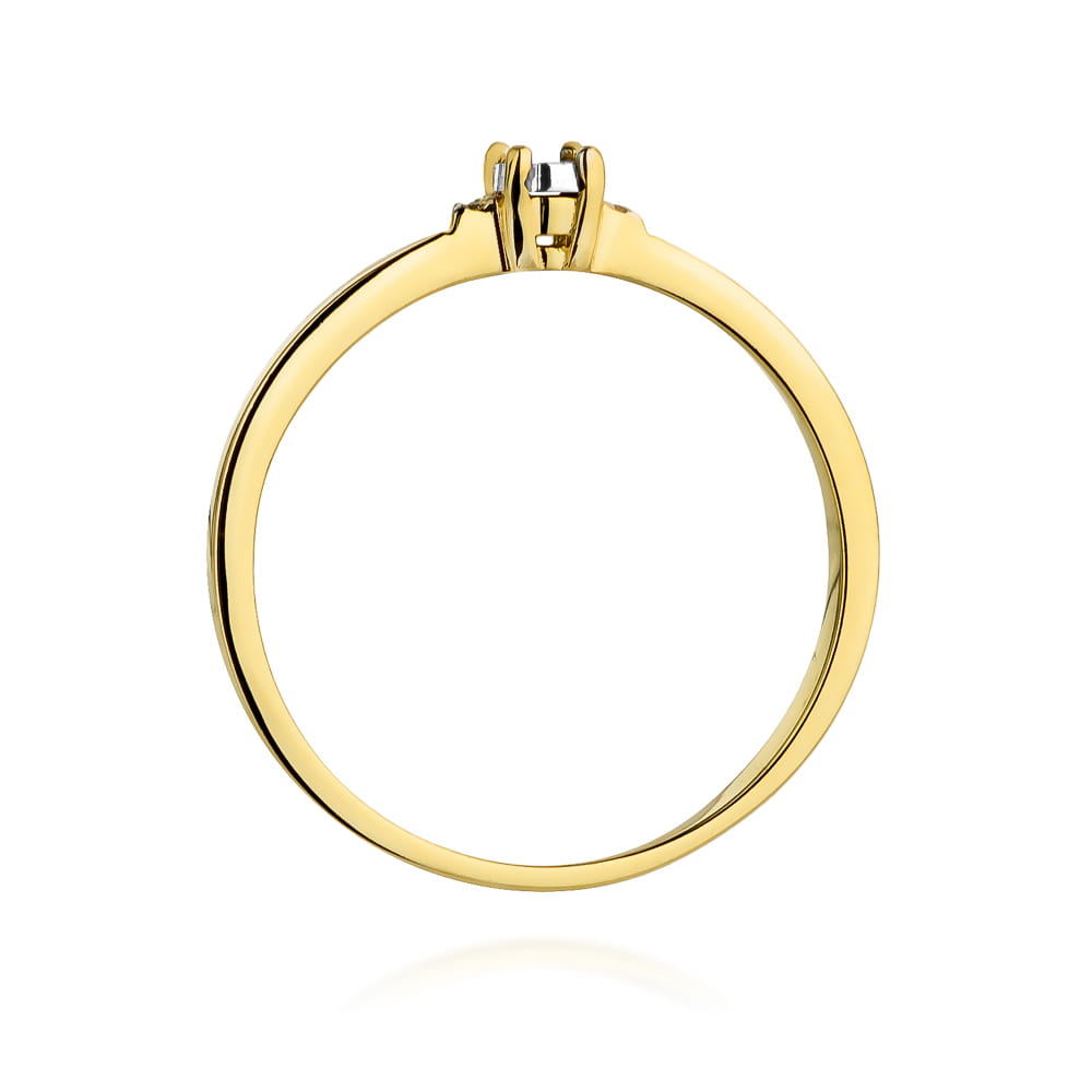 Prsteň W0464 Diamant 0,01ct žlté zlato Au 585/1000 - 2