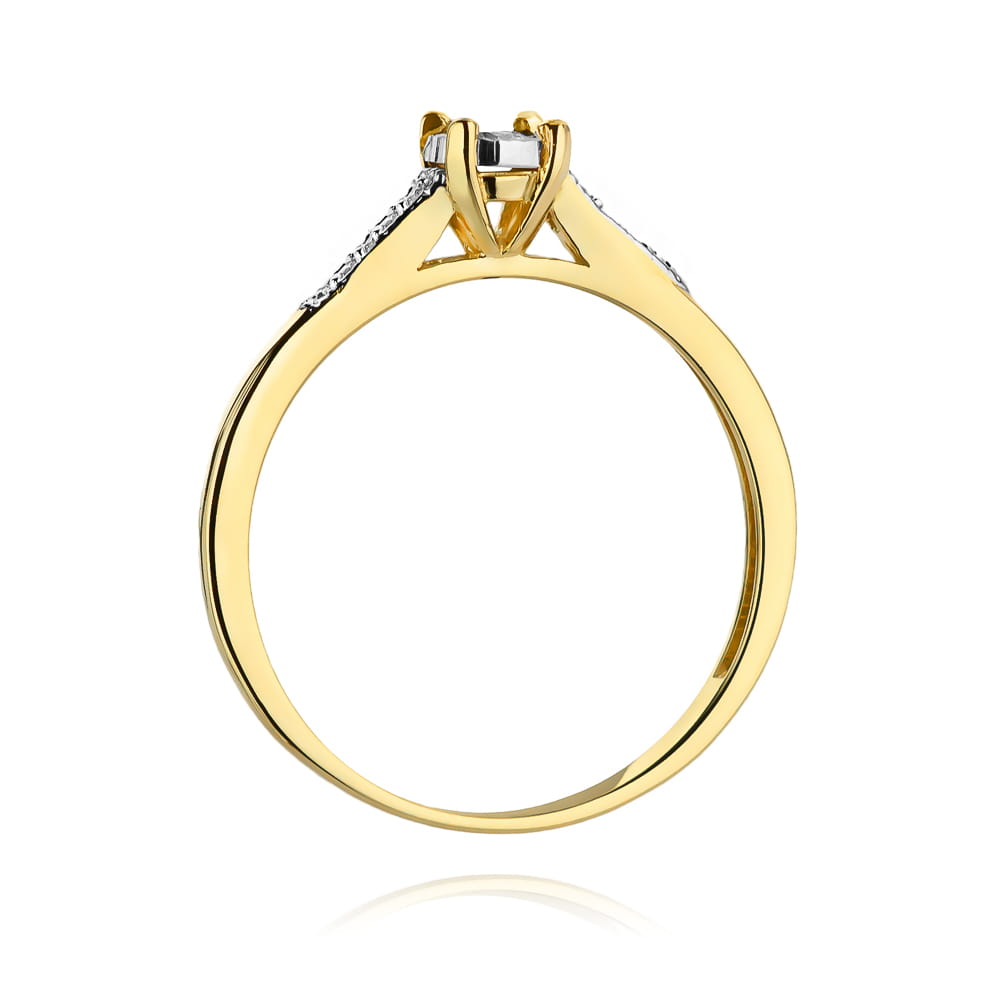 Prsteň W0466 Diamant 0,08ct žlté zlato Au 585/1000 - 2