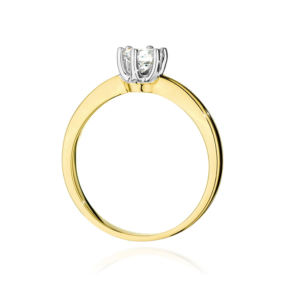 W482 Diamantový prsteň 0,40ct žlté zlato Au 585/1000 - 2