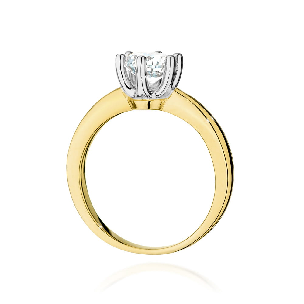 W482 Diamantový prsteň 1,00ct žlté zlato Au 585/1000 - 2