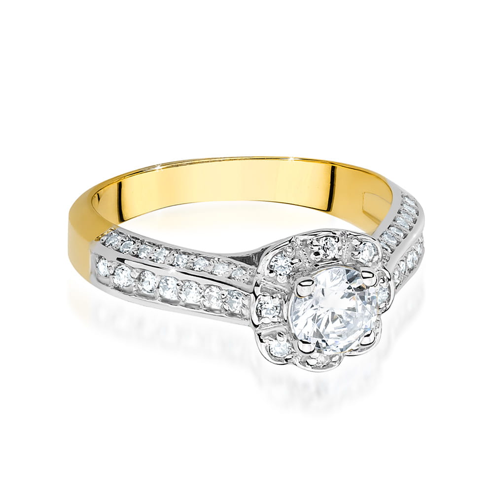 W495 Diamantový prsteň 0,50ct žlté zlato Au 585/1000 - 1