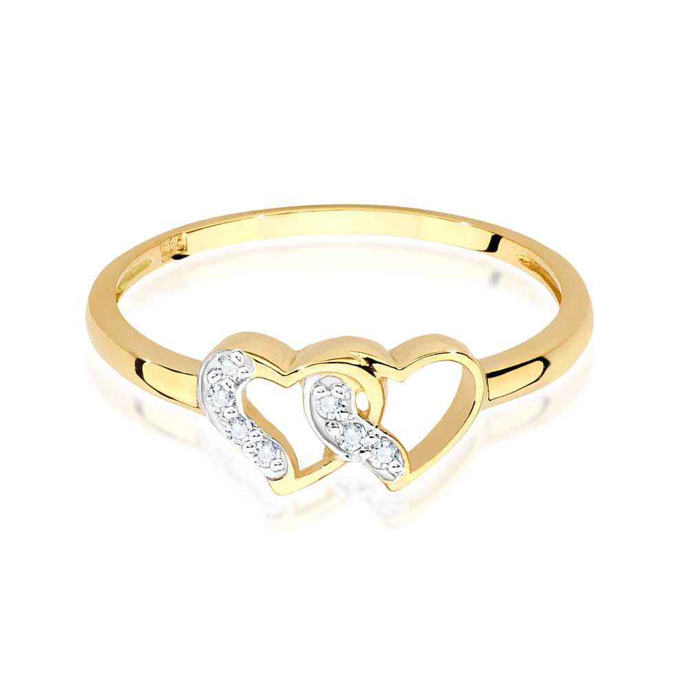Prsteň W500 s diamantmi, žlté zlato Au 585/1000 - 1