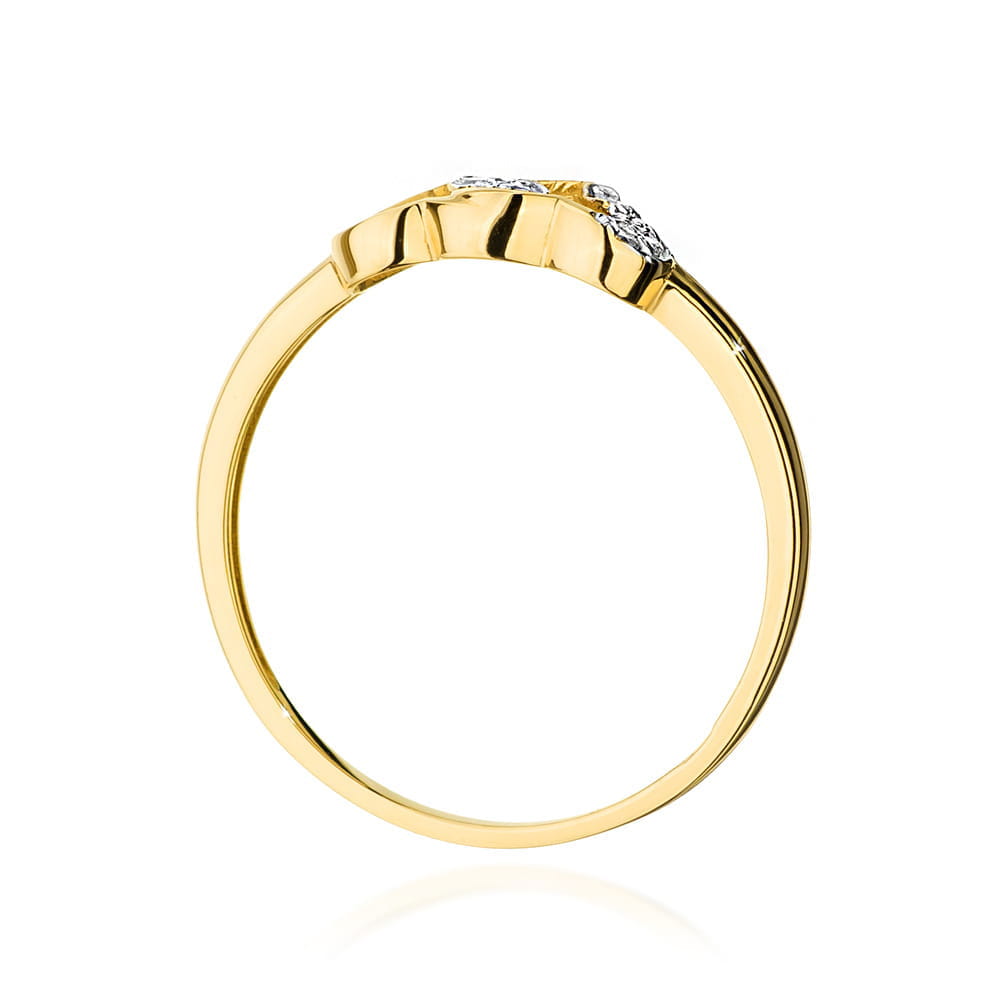 Prsteň W500 s diamantmi, žlté zlato Au 585/1000 - 2
