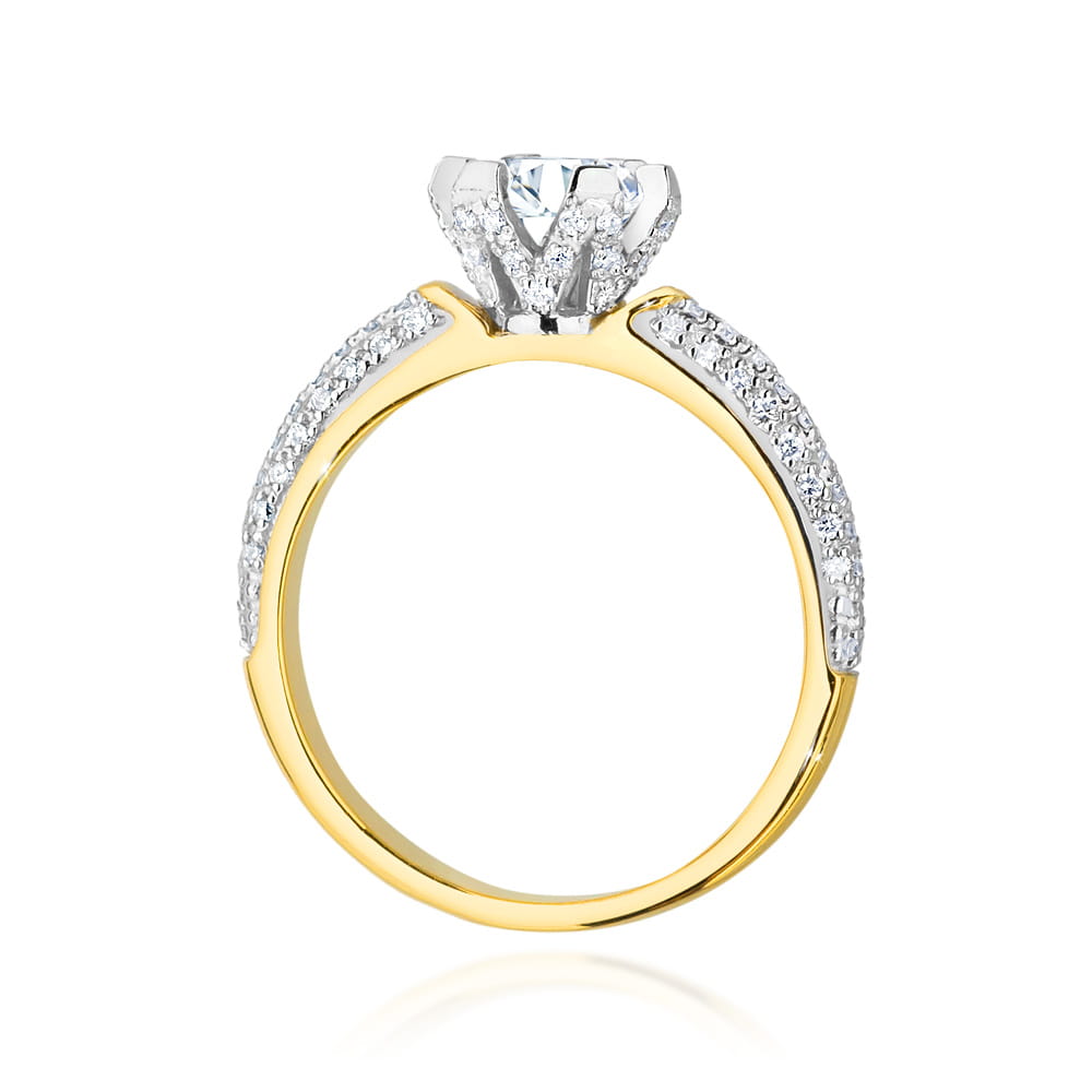 W503 Diamantový prsteň 1,00ct žlté zlato Au 585/1000 - 2