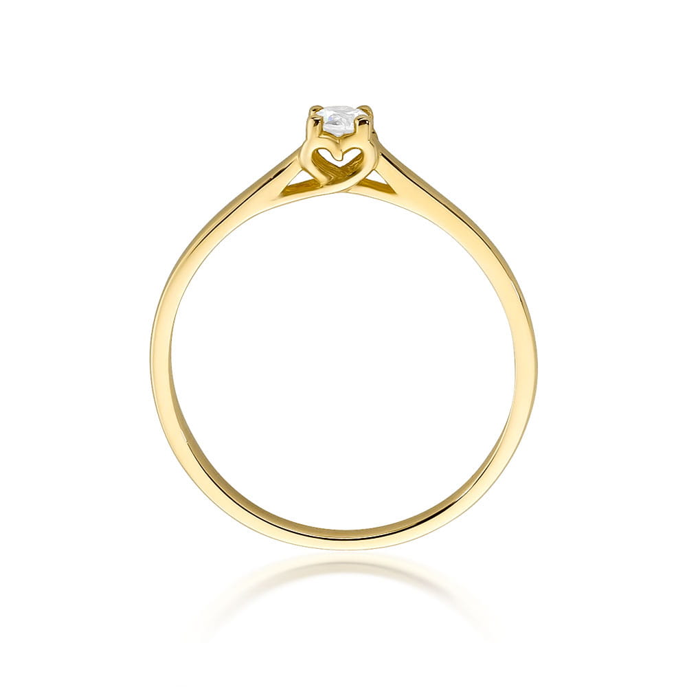 W506 Diamantový prsteň 0,12ct žlté zlato Au 585/1000 - 2