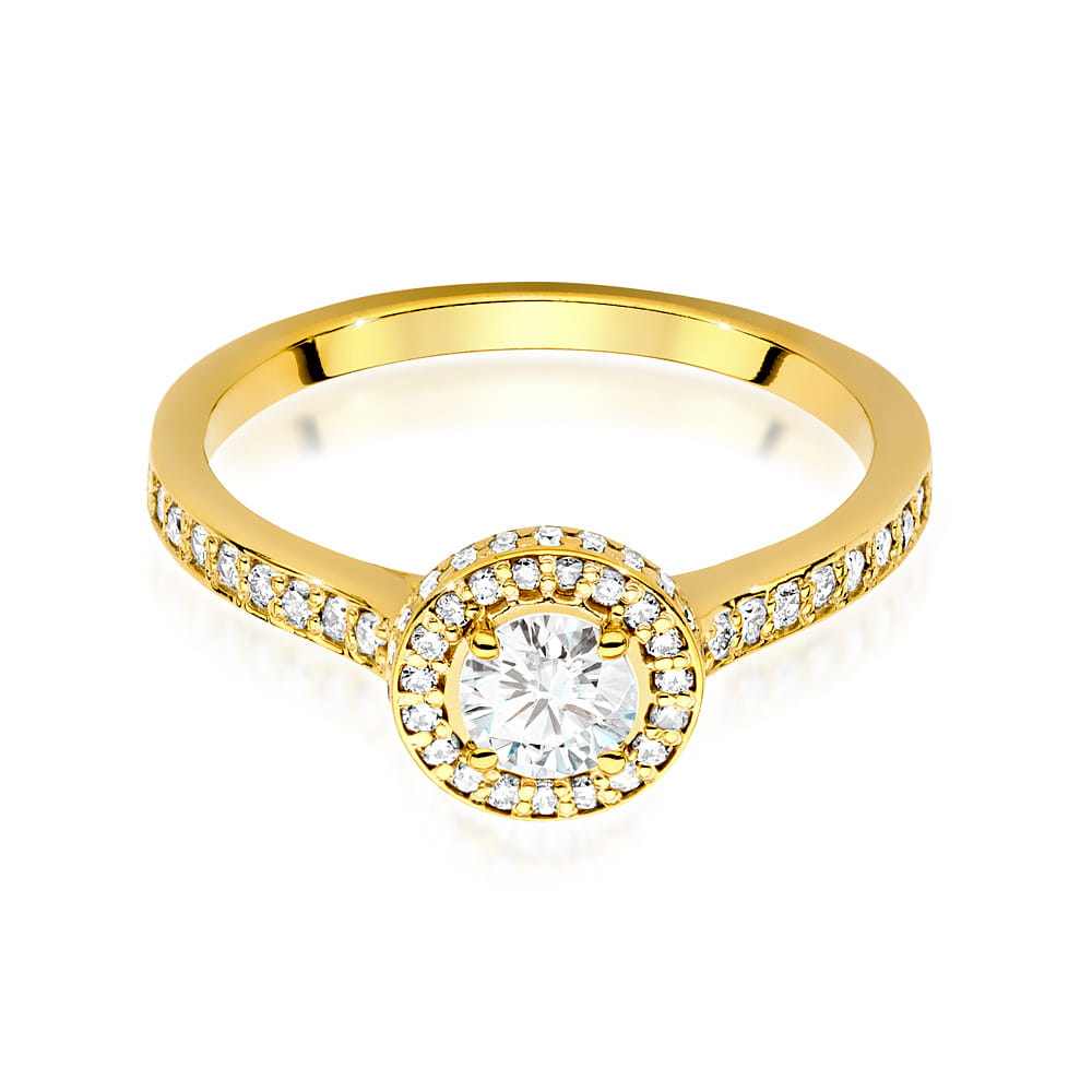 W508 Diamantový prsteň 0,40ct žlté zlato Au 585/1000 - 1