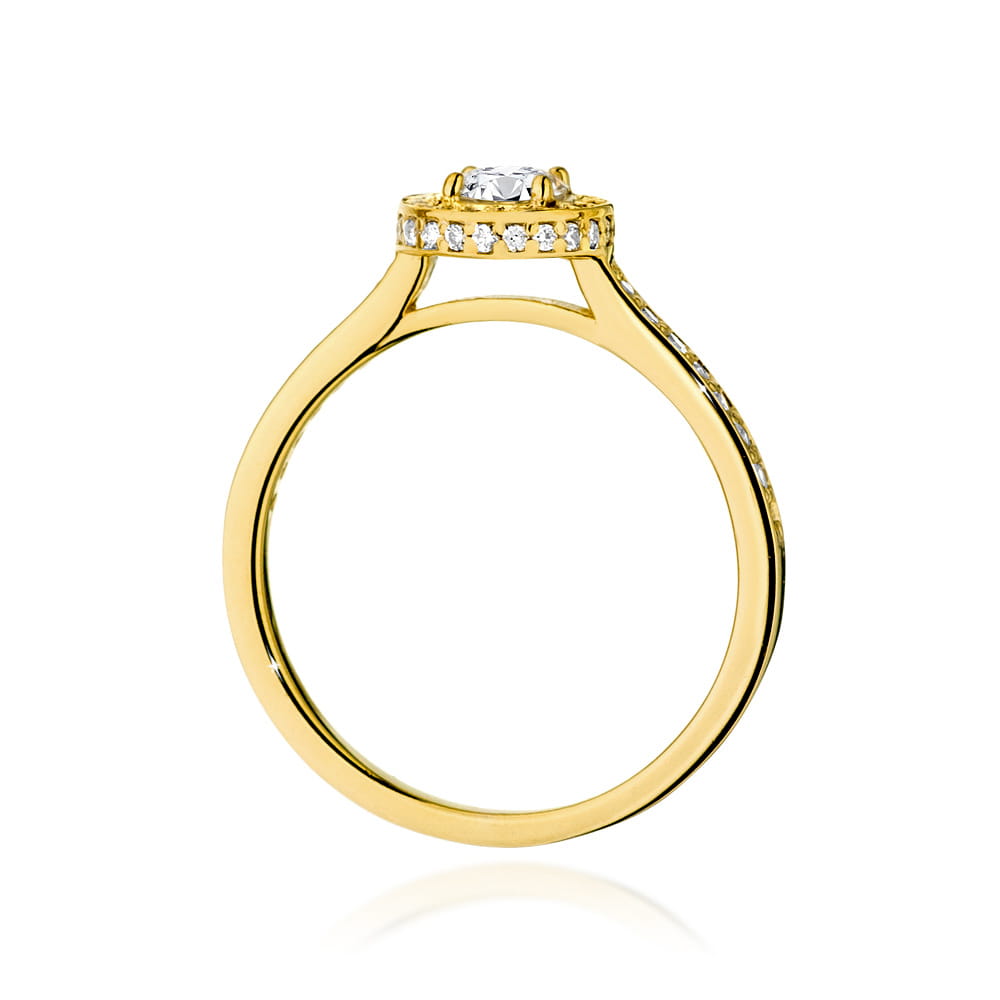 W508 Diamantový prsteň 0,40ct žlté zlato Au 585/1000 - 2
