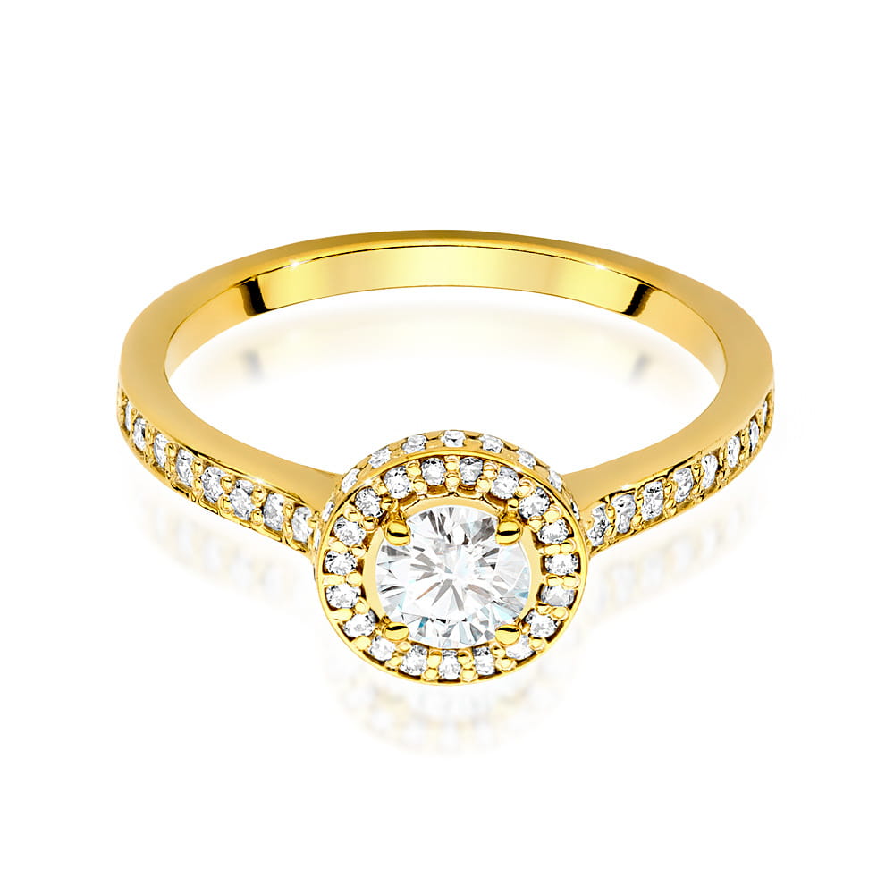 W508 Diamantový prsteň 0,50ct žlté zlato Au 585/1000 - 1