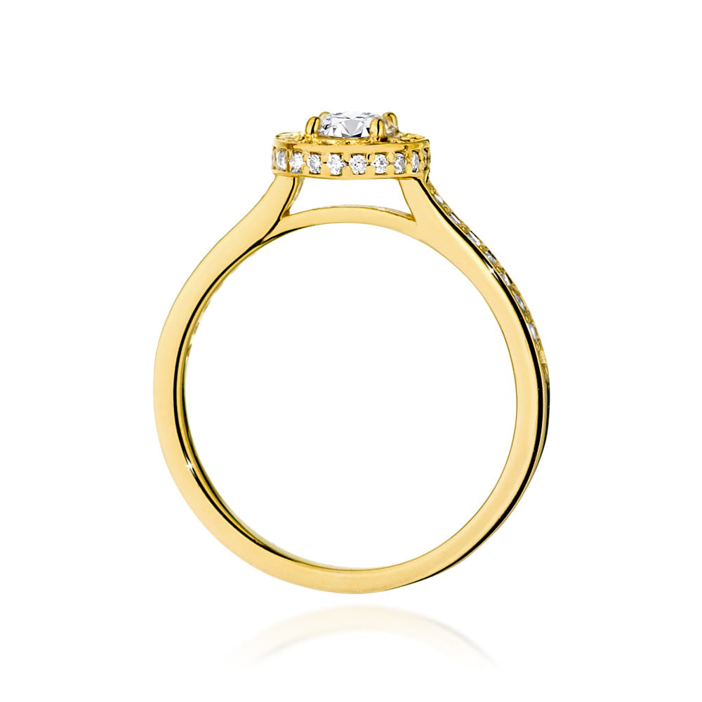 W508 Diamantový prsteň 0,50ct žlté zlato Au 585/1000 - 2